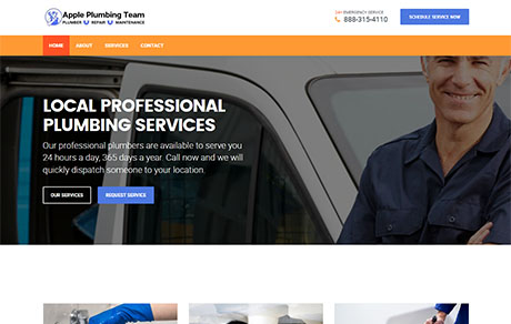 Apple Plumbing Team website screenshot
