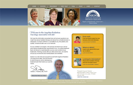 AROA website homepage