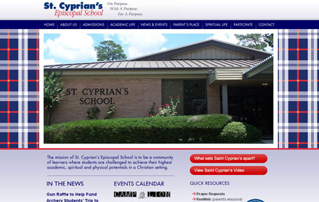 St Cyprian's School website screenshot