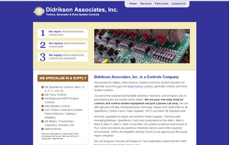 Didrikson Associates website homepage