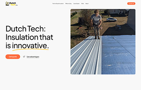 Dutch Tech Industries website homepage