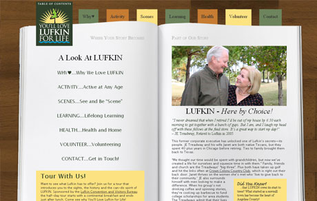 Retire In Lufkin website screenshot