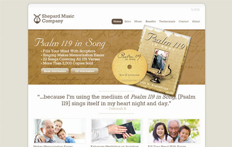 Shepard Music website homepage