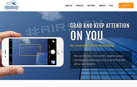 Airsign Aerial Advertising website screenshot